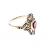 Sky Jewelry Серебряное кольцо с Альмандином и Марказитом