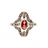 Sky Jewelry Серебряное кольцо с Альмандином и Марказитом