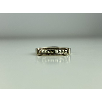 Sky Jewelry Серебряное кольцо 925 пробы с марказитом  Винтаж