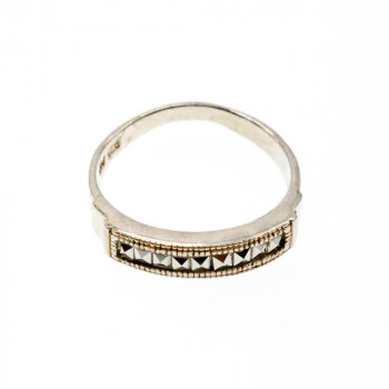 Sky Jewelry Серебряное кольцо 925 пробы с марказитом  Винтаж