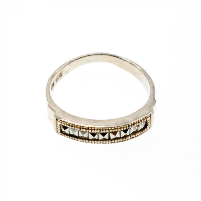 Sky Jewelry Серебряное кольцо 925 пробы с марказитом  Винтаж