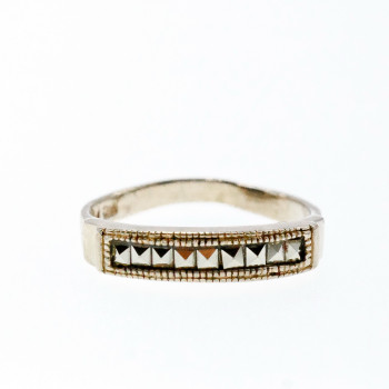 Sky Jewelry Серебряное кольцо 925 пробы с марказитом  Винтаж