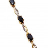 Sky Jewelry Серебряный браслет в позолоте 925 пробы с камнями Шпинель