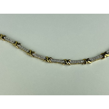 Sky Jewelry Серебряный браслет в позолоте 925 пробы с фианитами   Идеал