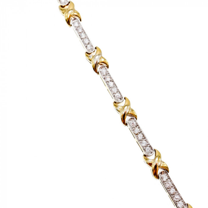 Sky Jewelry Серебряный браслет в позолоте 925 пробы с фианитами   Идеал