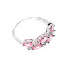 Sky Jewelry Серебряное кольцо 925 пробы с розовыми фианитами Очарование