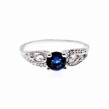 Sky Jewelry Серебряное кольцо 925 пробы с фианитами Королева
