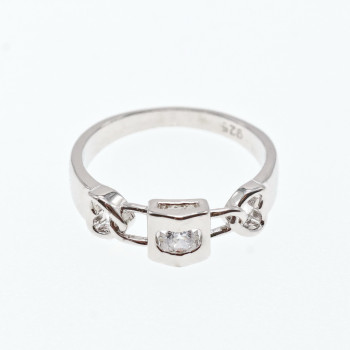 Sky Jewelry Серебряное кольцо 925 пробы с фианитами  Цепи любви