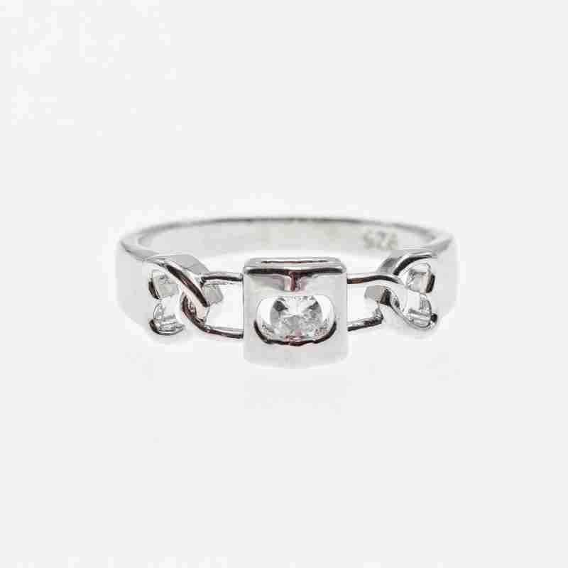 Sky Jewelry Серебряное кольцо 925 пробы с фианитами  Цепи любви