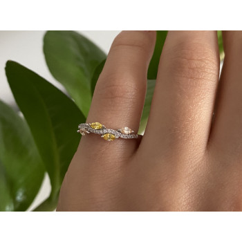 Sky Jewelry Серебряное кольцо 925 проба с фианитами Солнце