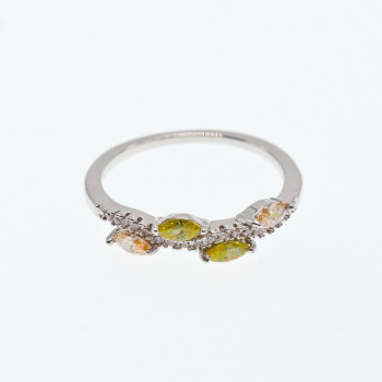 Sky Jewelry Серебряное кольцо 925 проба с фианитами Солнце