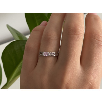 Sky Jewelry Серебряное кольцо 925 пробы с фианитами   Сердце ангела