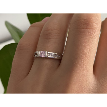 Sky Jewelry Серебряное кольцо 925 пробы с фианитами   Сердце ангела