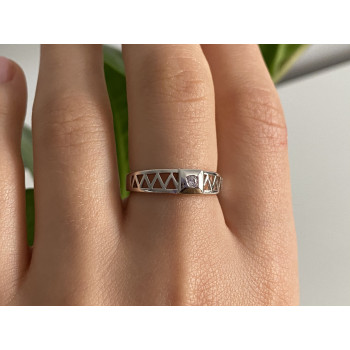 Sky Jewelry Серебряное кольцо 925 пробы с фианитом  Классика