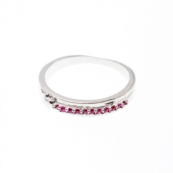 Sky Jewelry Серебряное кольцо 925 пробы с камнями розовая шпинель