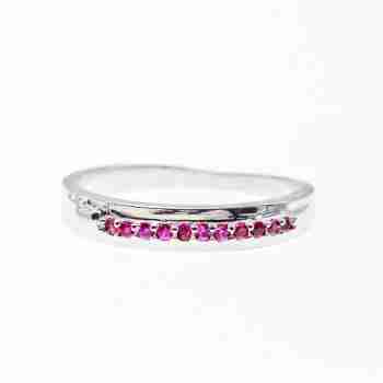 Sky Jewelry Серебряное кольцо 925 пробы с камнями розовая шпинель