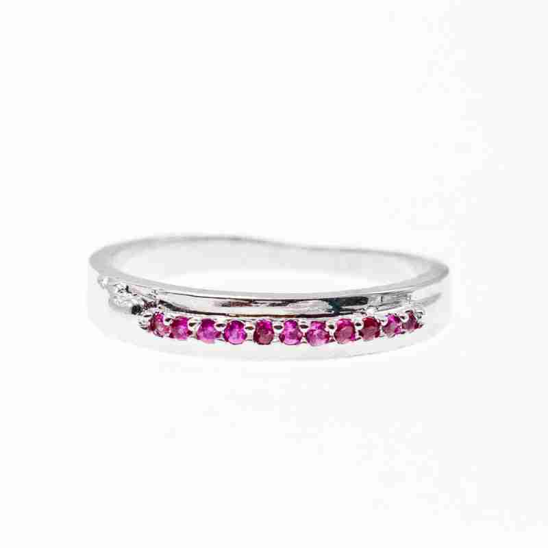 Sky Jewelry Серебряное кольцо 925 пробы с камнями розовая шпинель
