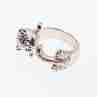 Sky Jewelry Серебряное кольцо 925 пробы с фианитами  Котик