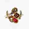 Sky Jewelry Серебряное кольцо с александритом и гранатом