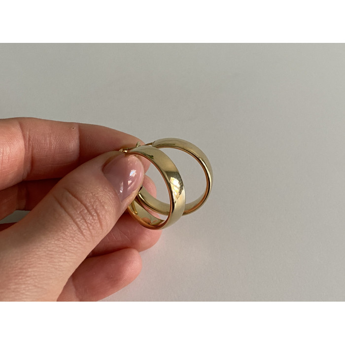 Sky Jewelry Серебряные серьги в позолоте Кольца