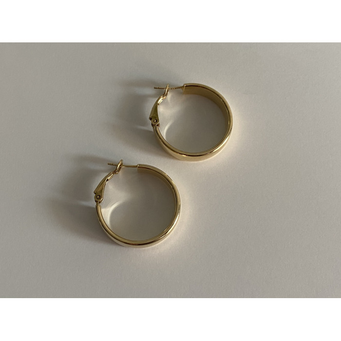 Sky Jewelry Серебряные серьги в позолоте Кольца