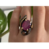 Sky Jewelry Черненое серебро кольцо с рубином  Королева