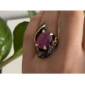 Sky Jewelry Черненое серебро кольцо с рубином  Королева