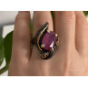 Sky Jewelry Черненое серебро кольцо с рубином  Королева