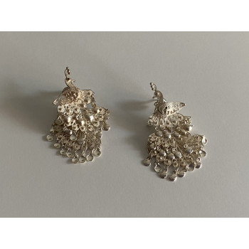 Sky Jewelry Серебряные серьги   Павлин