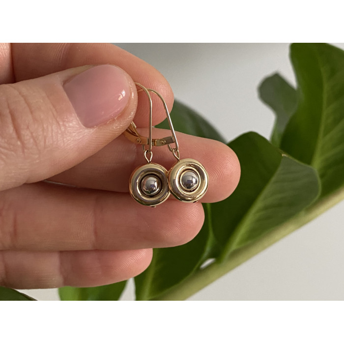 Sky Jewelry Золотые серьги 14К 585 проба    Классика