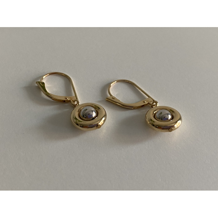 Sky Jewelry Золотые серьги 14К 585 проба    Классика