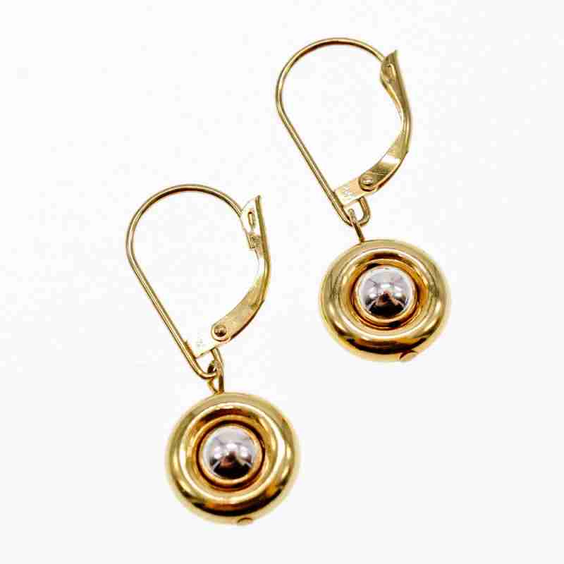 Sky Jewelry Золотые серьги 14К 585 проба    Классика