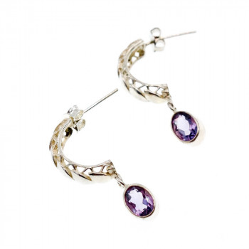 Sky Jewelry Серебряные серьги с турмалином Винтаж