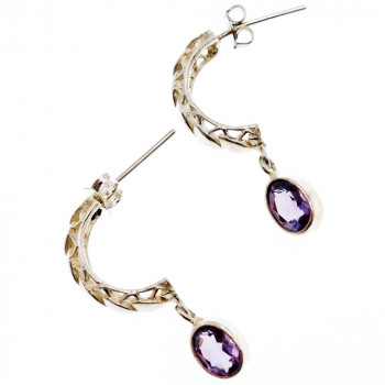 Sky Jewelry Серебряные серьги с турмалином Винтаж