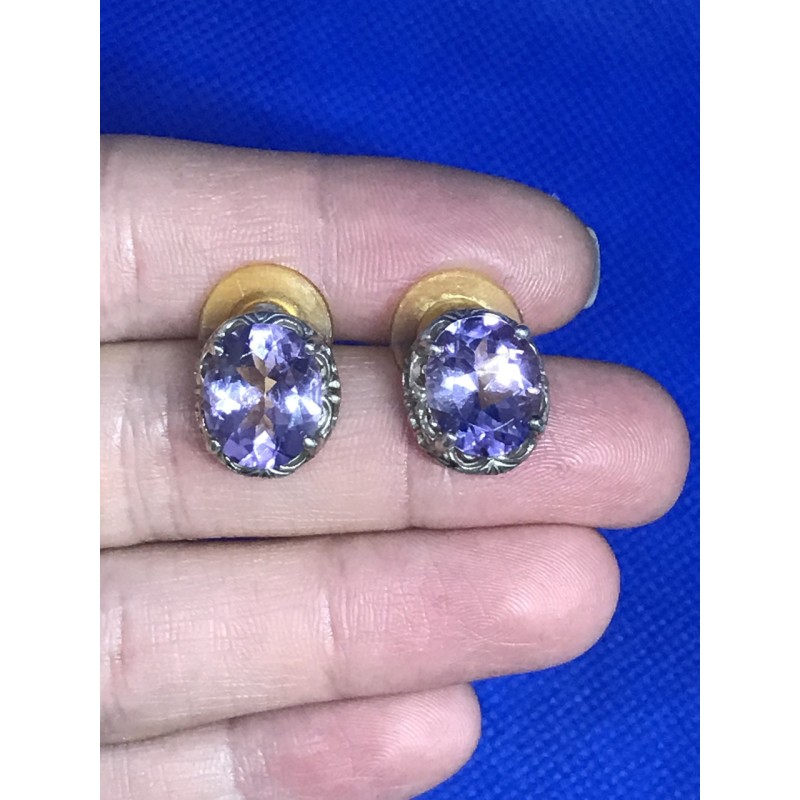 Sky Jewelry Серебряные серьги 925 пробы с аметистом