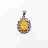 Sky Jewelry Серебряный кулон с опалом и фианитами  Нежность