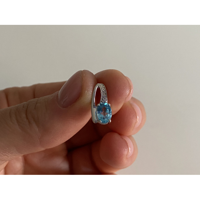 Sky Jewelry Серебряный кулон с топазом  Женственность