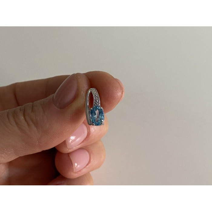 Sky Jewelry Серебряный кулон с топазом  Женственность