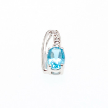 Sky Jewelry Серебряный кулон с топазом  Женственность