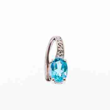 Sky Jewelry Серебряный кулон с топазом  Женственность