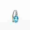 Sky Jewelry Серебряный кулон с топазом  Женственность