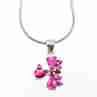 Sky Jewelry Серебряная цепочка с кулоном со шпинелью   Розовый рай