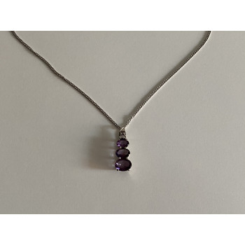 Sky Jewelry Цепочка с кулоном фиолетовый фианит   Желание