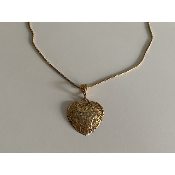 Sky Jewelry Серебряная цепочка с кулоном в позолоте   Золотое сердце