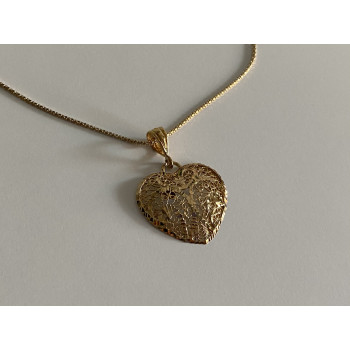 Sky Jewelry Серебряная цепочка с кулоном в позолоте   Золотое сердце