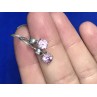 Sky Jewelry Серебряные серьги 925 пробы с розовым фианитом