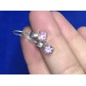 Sky Jewelry Серебряные серьги 925 пробы с розовым фианитом
