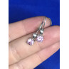 Sky Jewelry Серебряные серьги 925 пробы с розовым фианитом