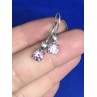 Sky Jewelry Серебряные серьги 925 пробы с розовым фианитом
