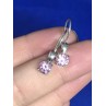Sky Jewelry Серебряные серьги 925 пробы с розовым фианитом